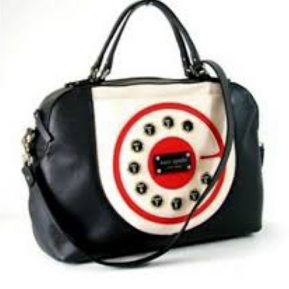 Kate Spade Call Me Chase Telephone Dial Tote Weekender Bag Purse Hayden Novelty - Picture 2 of 15